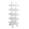 Supermarket metal double sided wire basket display shelf store display stand retail storage rack