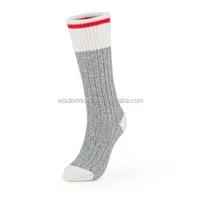 

wholesale Red Stripe grey warm thick canada men crew cotton work Socks