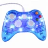 New OEM Transparent blue Led Light Wireless Game Controller for Xbox360
