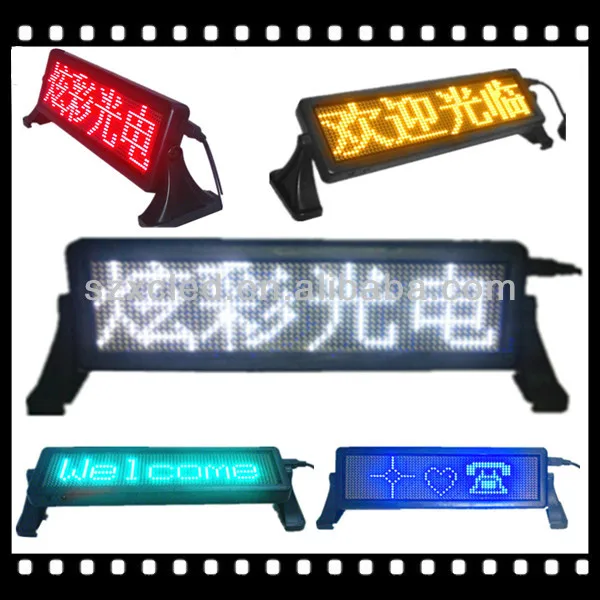 CE&RoHS proved P4.75-8x48 Rear or front window Vehicle and shop Advertising LED mini message panel