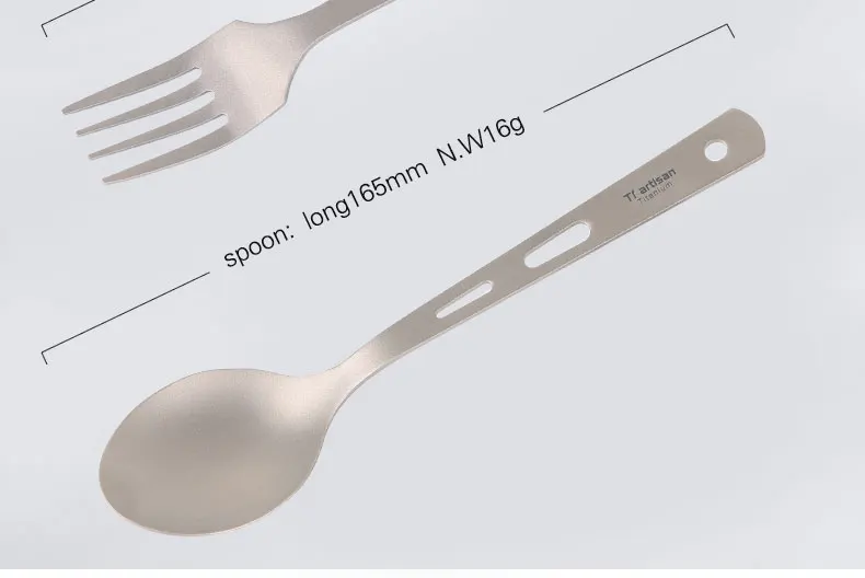 Fork And Spoon Travel Set Pure Titanium Knife Fork And Spoon 3 Pcs Set