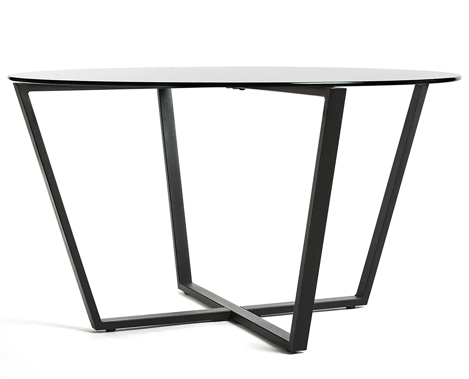 Clean Glass Coffee Table with metal frame