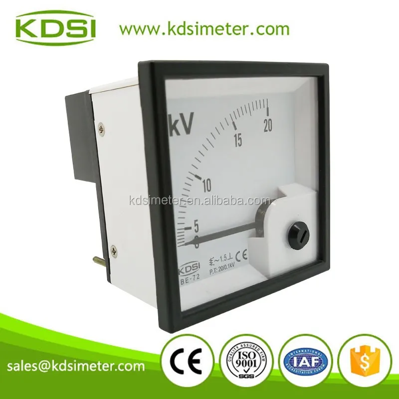 High Quality 72*72 Ac20kv 200.1kv Analog Voltmeter Voltage Meter For