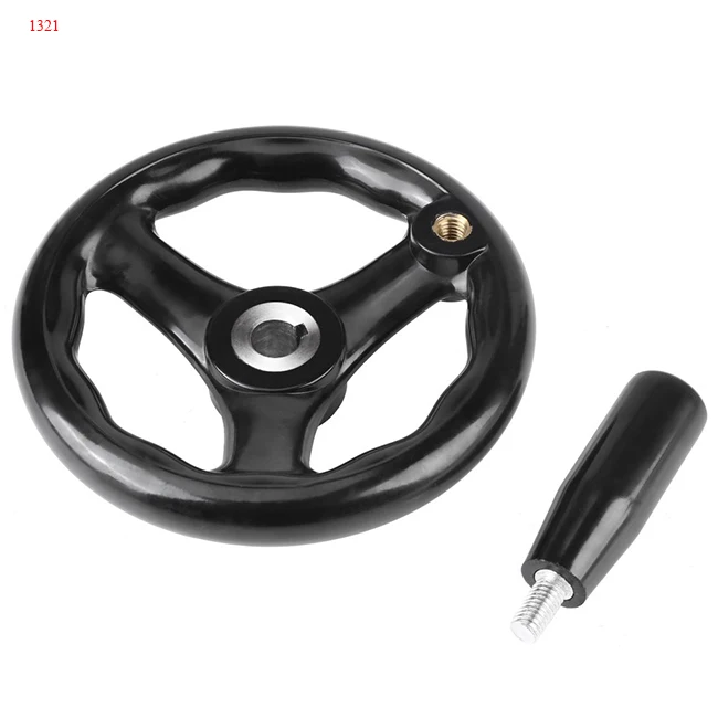 
12*100mm Bakelite Three Spokes handwheel with handle 