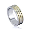 wholesale simple style stainless stain gold plated signet rings R0291