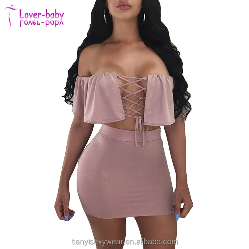 

New Design Off Shoulder Lace-up Bandages Dress For Women, N/a