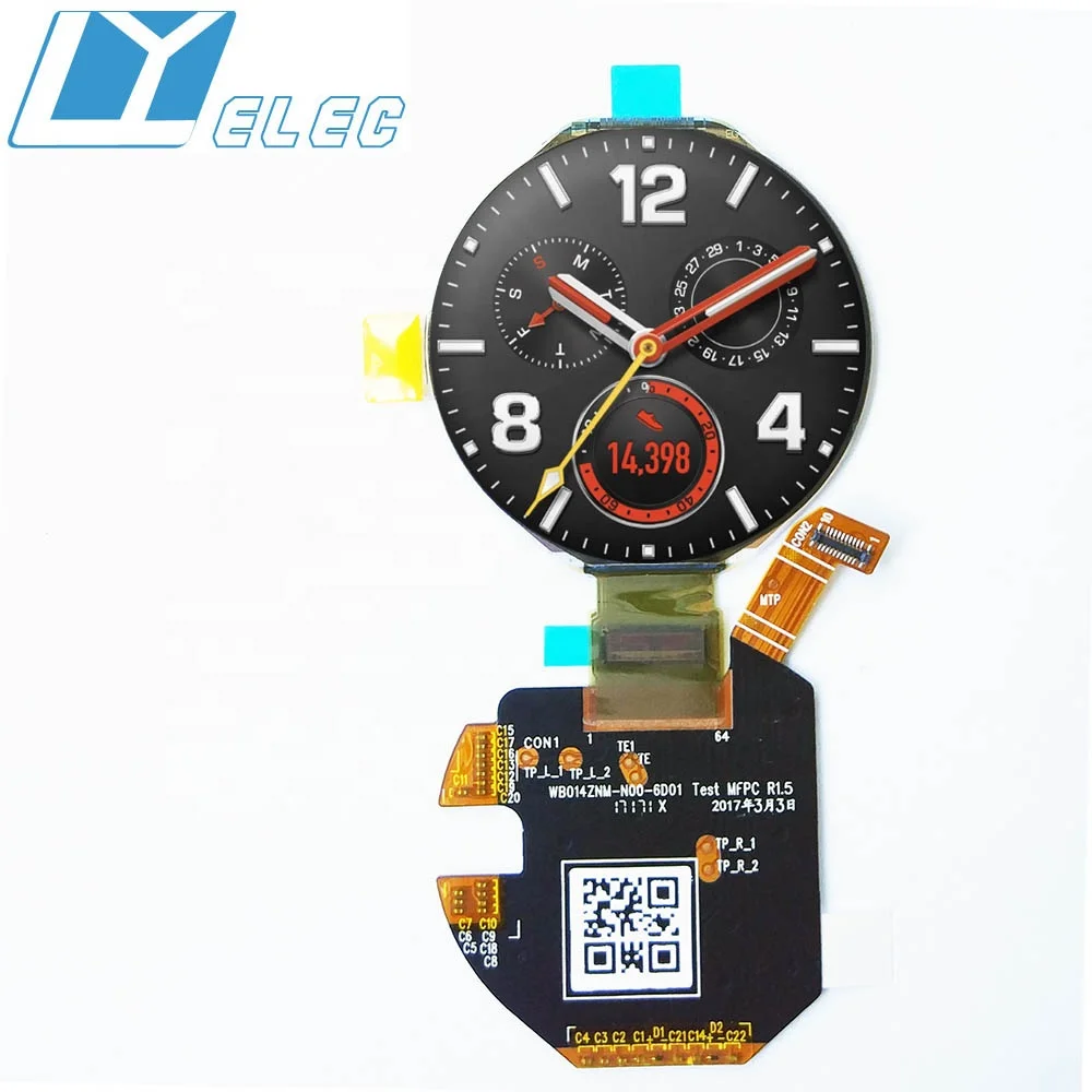 

factory price BOE 1.39inch 454x454 20pin round sunlight readable small super thin colorful am oled lcd panel VR AR watch, 16.7m