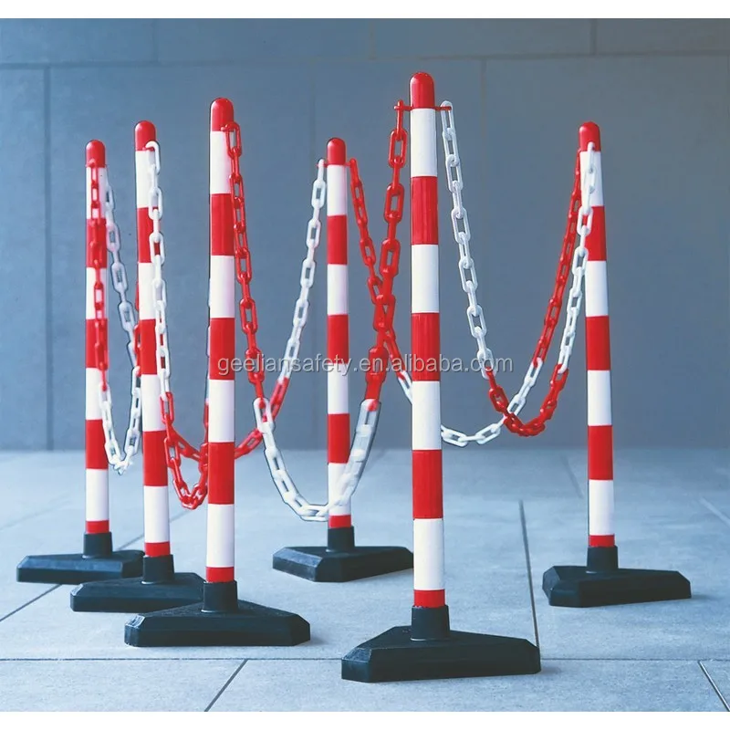 Parking Lot Rope Durable Plastic Chain Barriers Post for Road Traffic Safety | Outdoor ...
