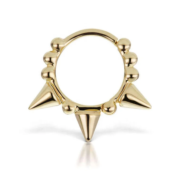 

costume jewelry gold plated earring hoops spike