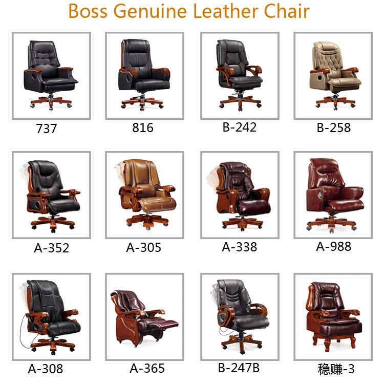 Luxury Genuine Leather Chair General Used For Royal