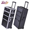 Rolling Hair Beauty Carrying Cases Modular Suitcase for Coiffure Hairdressing Case Aluminium Box