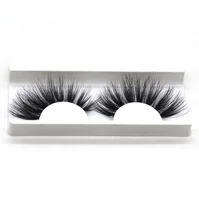 

Wholesale Own Brand 25mm premium Thick Synthetic Silk 3d fake Mink Strip Lashes one dollar eyelashes