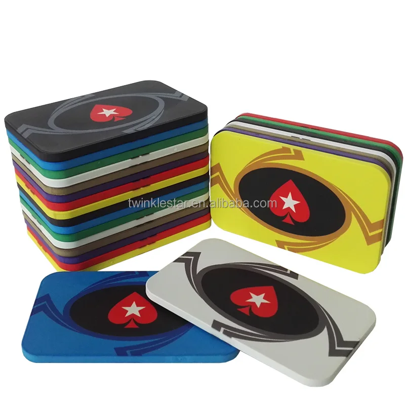 

Casino Club Pokerstars Square Ept Ceramic Poker Chips for Entertainment, White/red/blue/green/purple/black/yellow/coffee