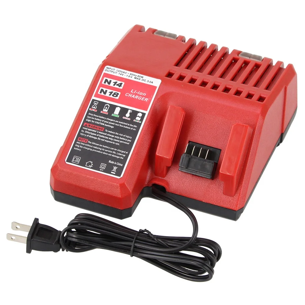 

Battery Charger Fit for Milwaukees M18 System 14.4V-18V Rechargeable Lithium-Ion Batteries