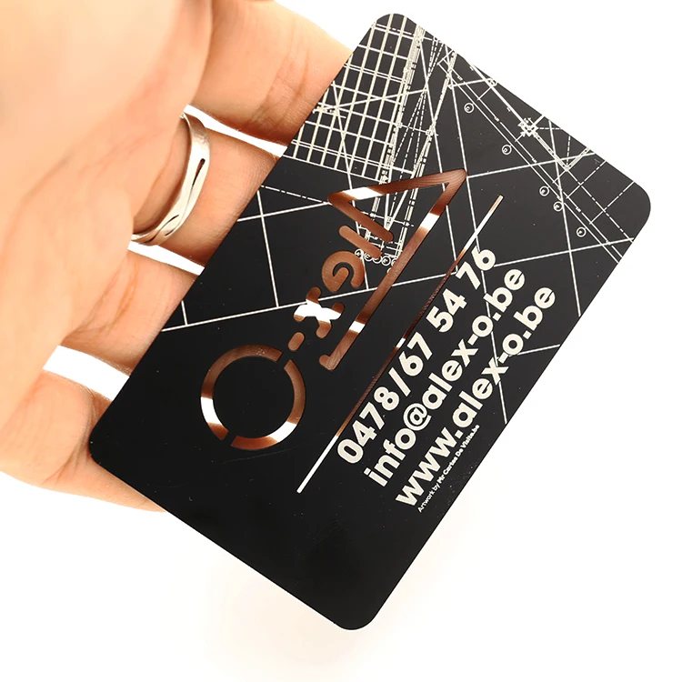 2019 Metal Business Cards With Engraved Serial Number Qr Code Barcode