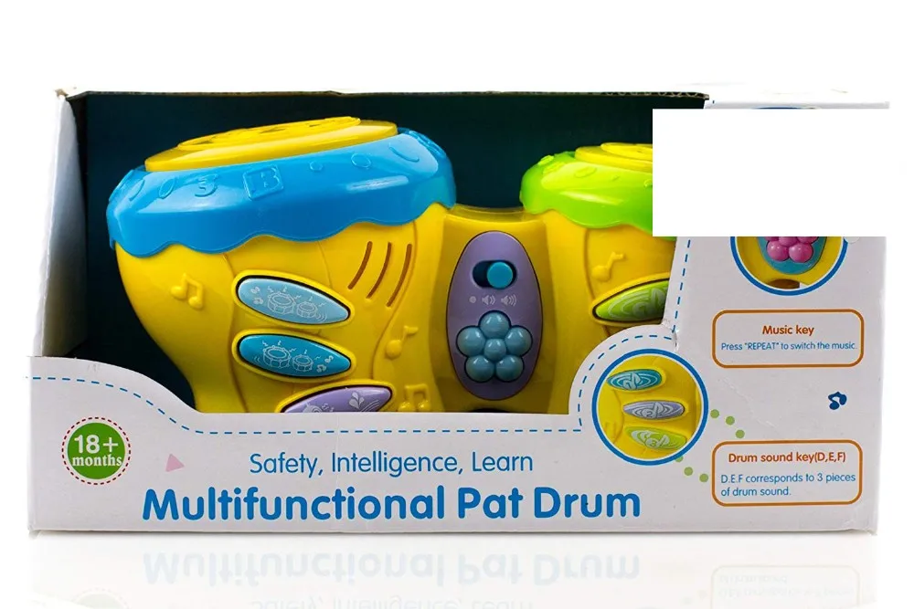 Multifunctional Musical Double Pat Drum Toy for Kids Educational Baby