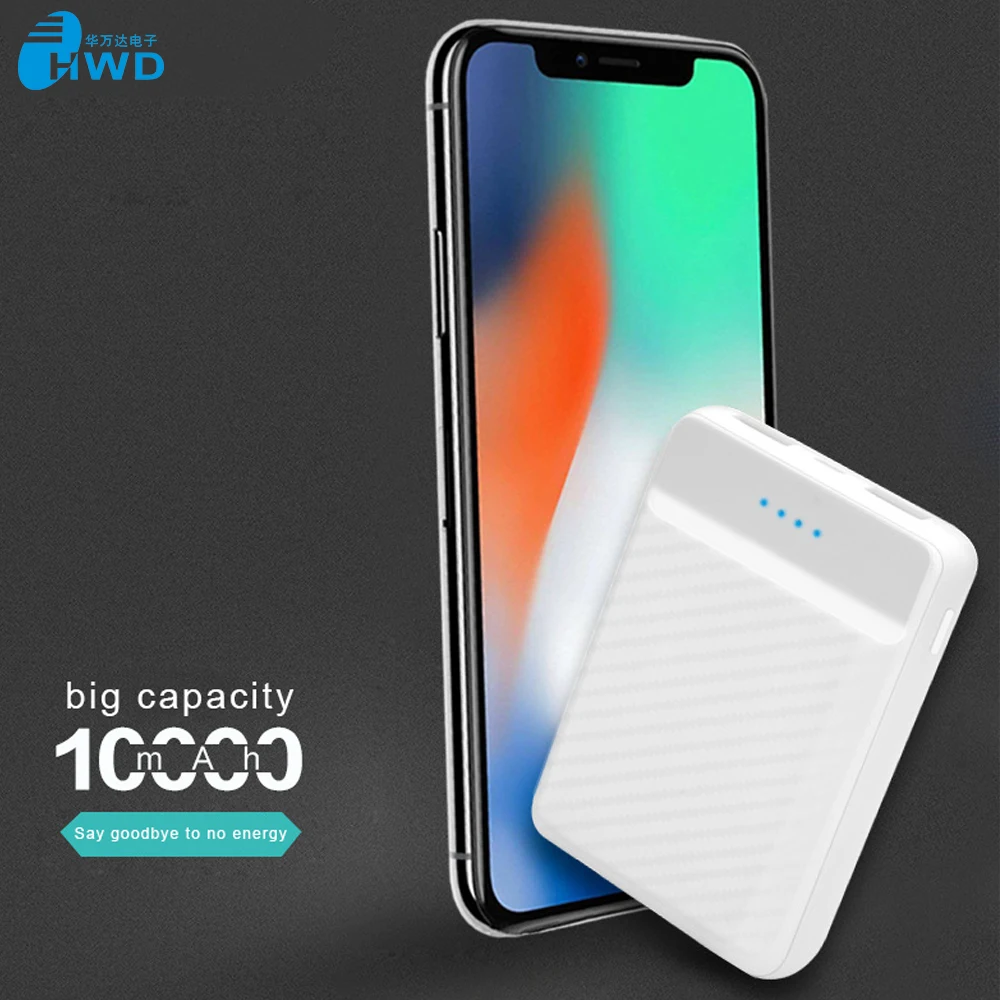 

New Arrival High Quality 10000mah Mini Plastic Power Bank, N/a