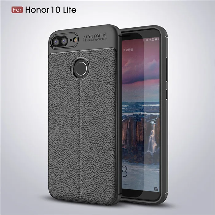 

2018 New design Brushed Litchi TPU cell phone case For Huawei Honor 9N mobile cover