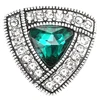Fashion Triangle Shape Beautiful Crystal Inlay Rhinestone Charm Button