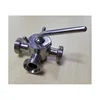 sanitary stainless steel self-sealing three way welding plug valve