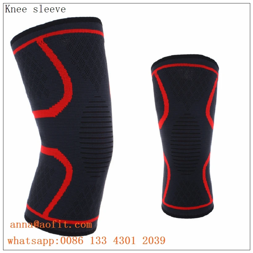 

High quantity Knitting Knee Support/knee pad knee brace, Black or red;blue;yellow;pink;or customized color