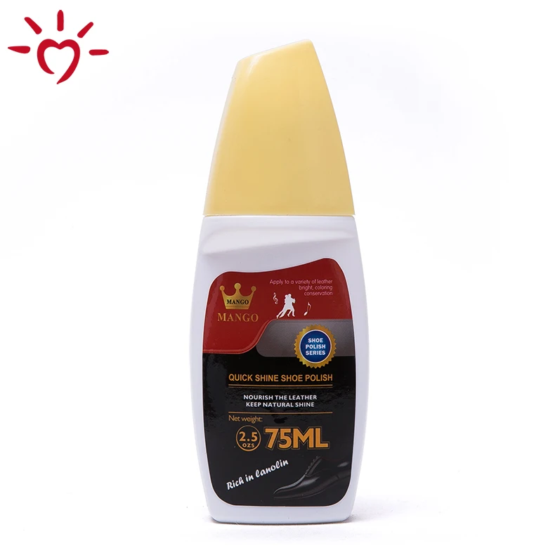 China manufacturer bottle plastic black cleaner color shoe polish