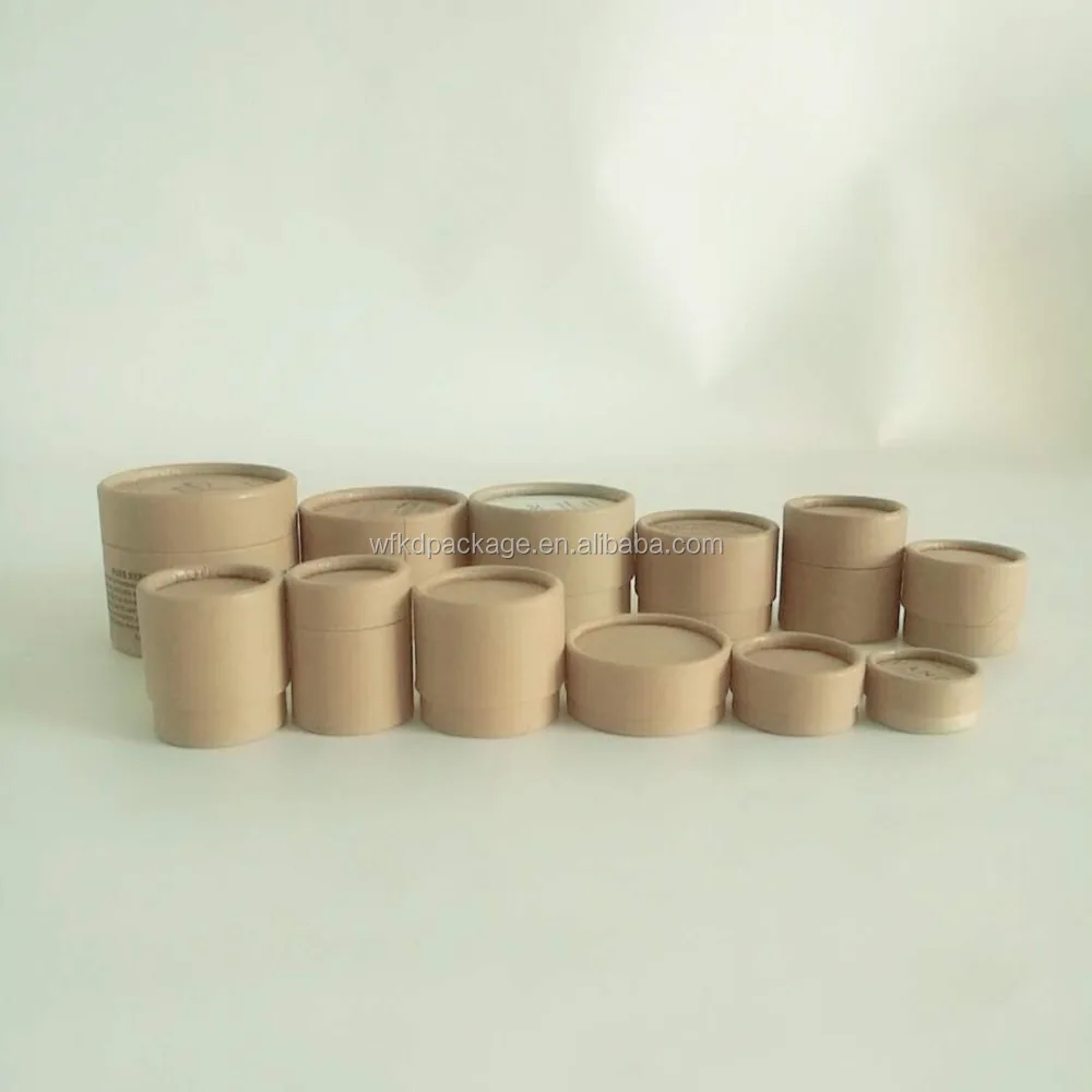 
Custom size eco friendly cardboard kraft paper cosmetic container jars 