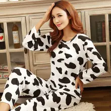 Hot Women’s fashion sweet womens pajamas Animal printing Indoor Clothing Home Suit Sleepwear Winter Long sleeve Trousers Pajamas