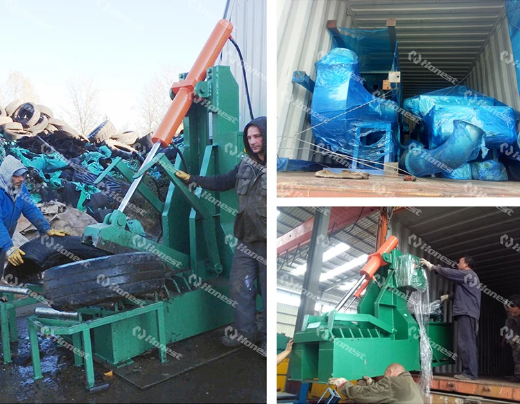Professional Old Tyre Cutter Recycling Machinery Equipment