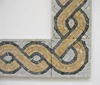 New design onyx mosaic border, flower shape waterjet border design