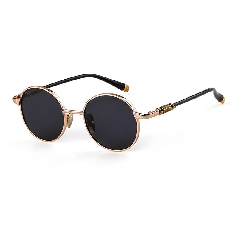

Fashionable Black PC Lens Custom Logo Metal Man Women Sunglasses 2019