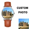 Sublimation Blank Watch Genuine Leather Strap Custom Printing Image Watch Sublimation Monogram Watch Photo