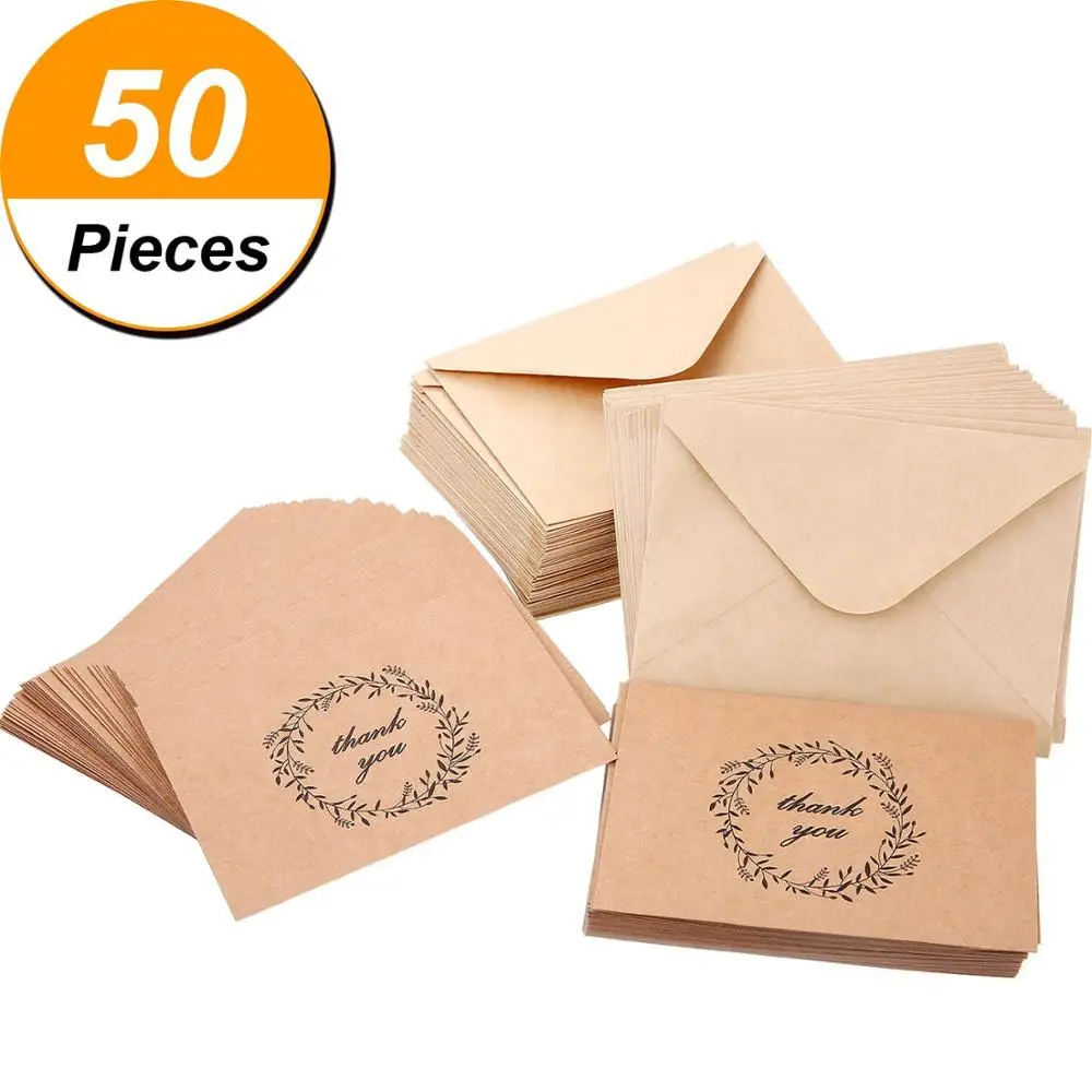 
2018 Amazon hot selling 100 Thank you cards pack 120 thank you cards with envelope 