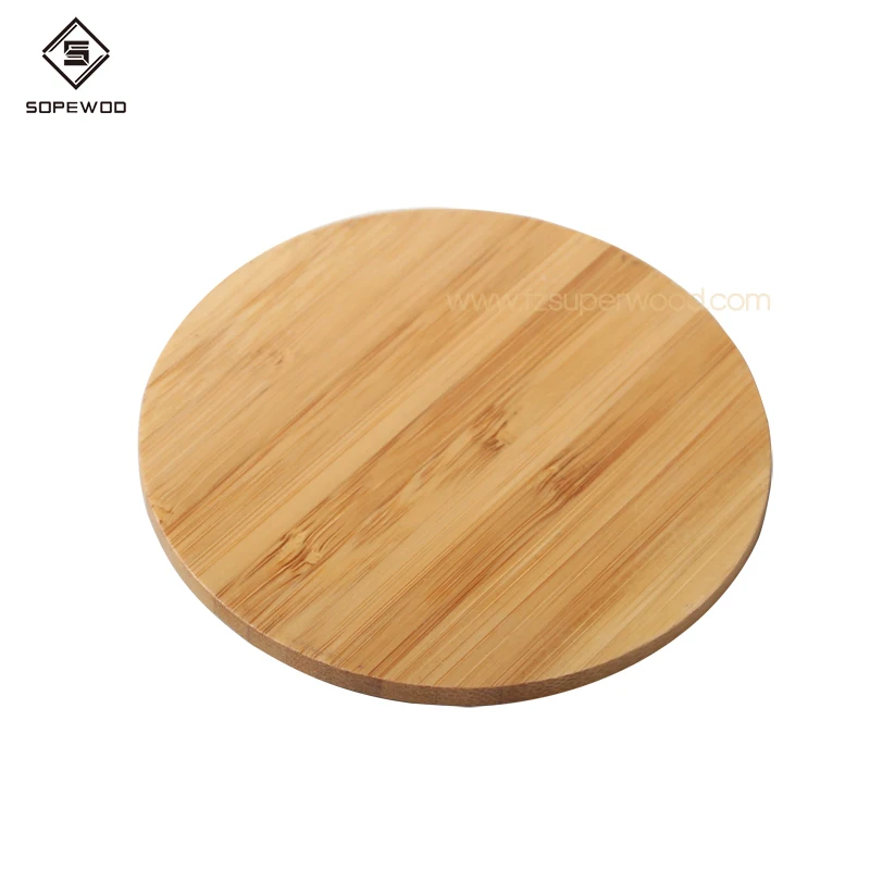 

SOPEWOD Hot sale round bamboo coasters custom cup mat