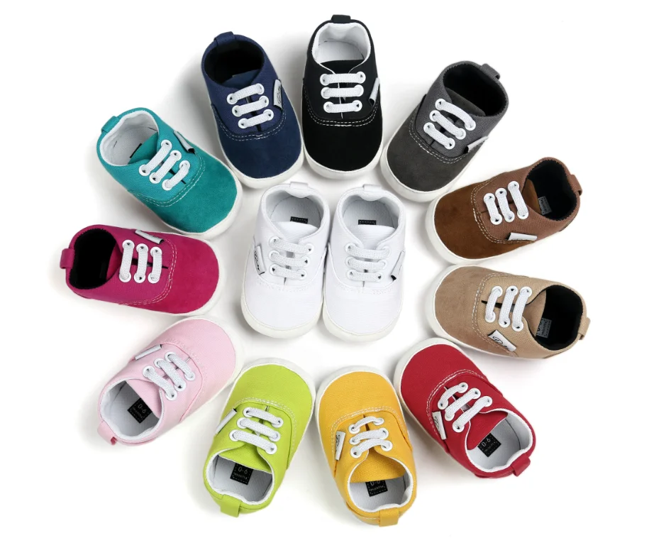 

Baby shoes canvas sneaker shoes soft prewalker Infant Casual canvas Slip-On shoes, As photo