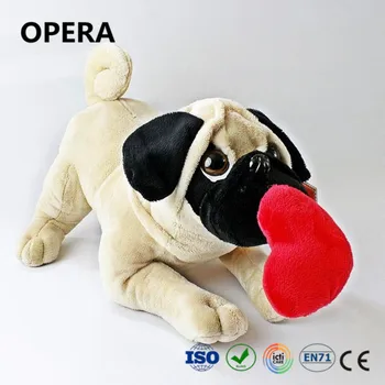 valentine pug stuffed animal