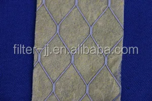 
HVAC F5 panel filter medium attached metal mesh 