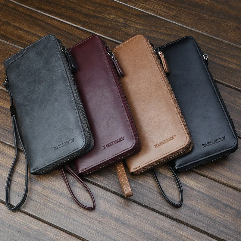 

fashion long style men wallet with zip
