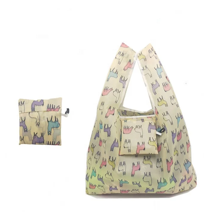 

Foldable Reusable Grocery Bags 7 Cute Designs Tote Bag Fits In Pocket