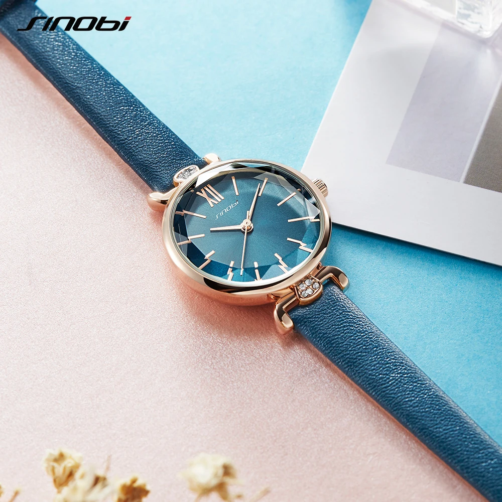 

SINOBI Fashion Luxury Brand Women Watch Elegant Diamond Thin Ladies Wrist Watch For Montre Femme 2019 Female Clock Relogio Mujer