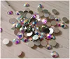 2mm,3mm,4mm,5mm Crystal AB nail art glass rhinestone silver flat back non hot fix