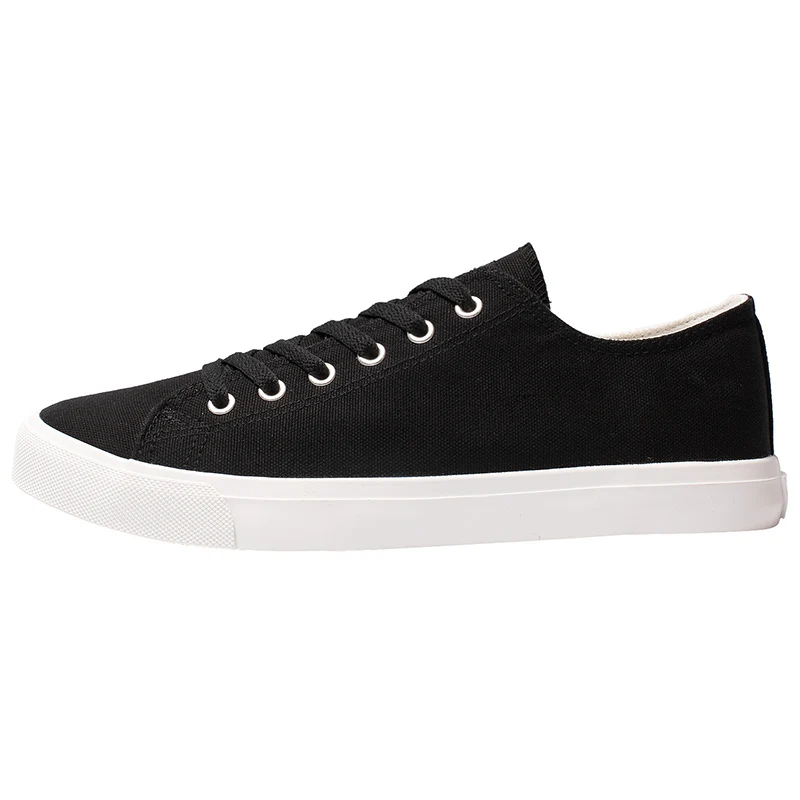 plain black canvas shoes