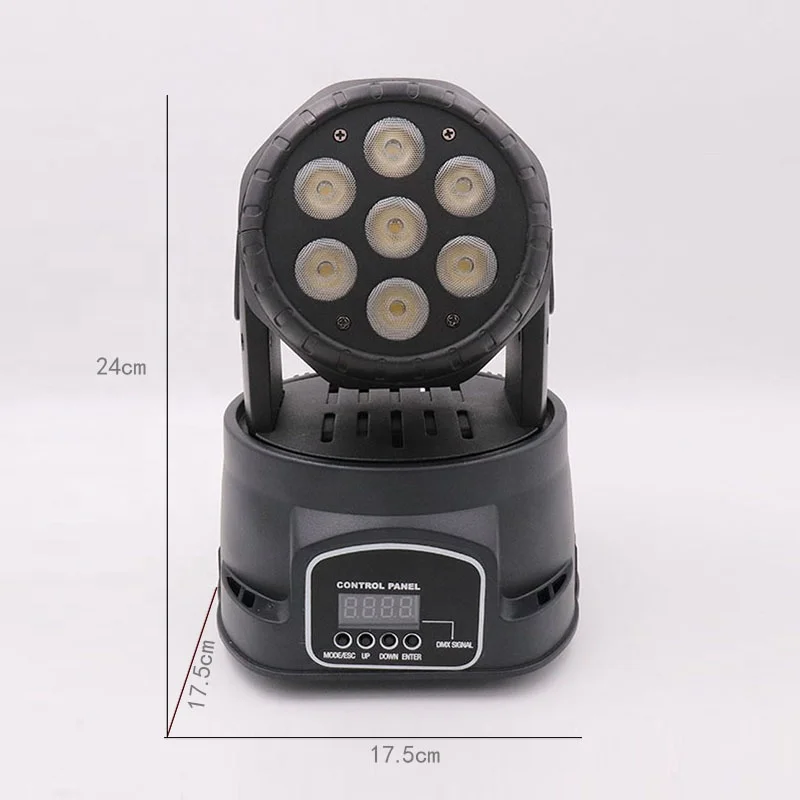 Factory OEM Price 7PCS*10W RGBW 4IN1 Professional LED Mini Moving Head Light Wash Show For DJ Party Disco Stage Lighting