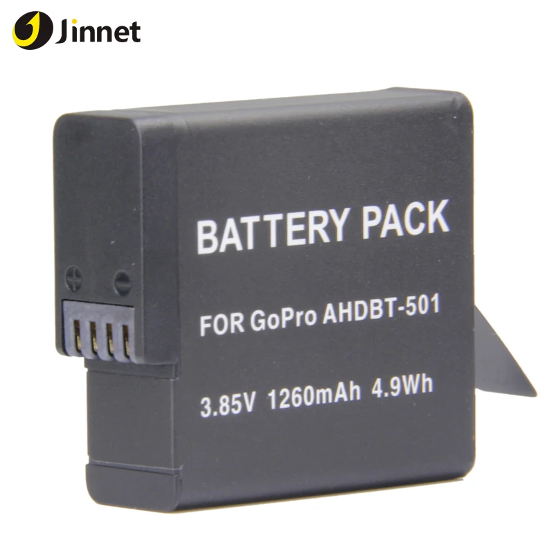 1260mah Power batería para GoPro Hero 5//AHDBT 501//aabat 001 Digital Cámara accu