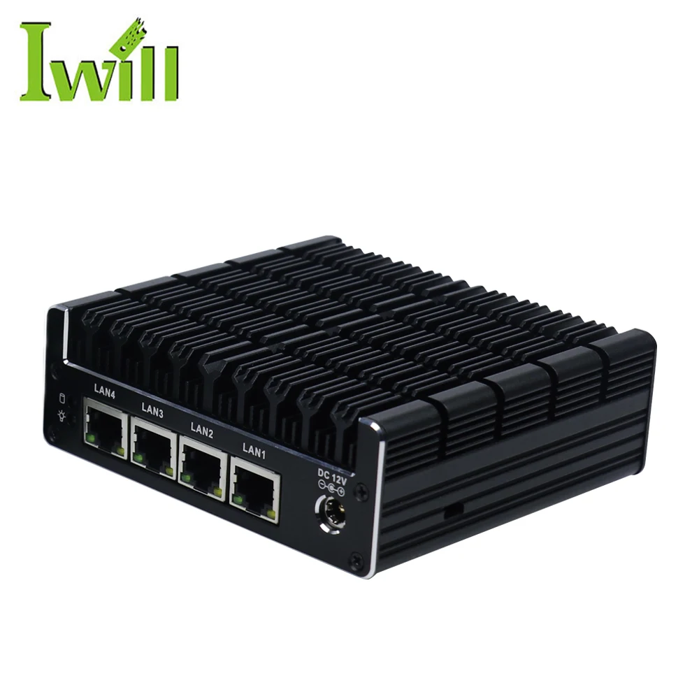 

New Arrivals NUC Fanless industrial computer J3160 4 Nic Mini PC with 2HD