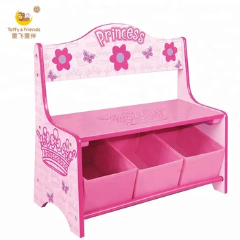 princess toy chest bench