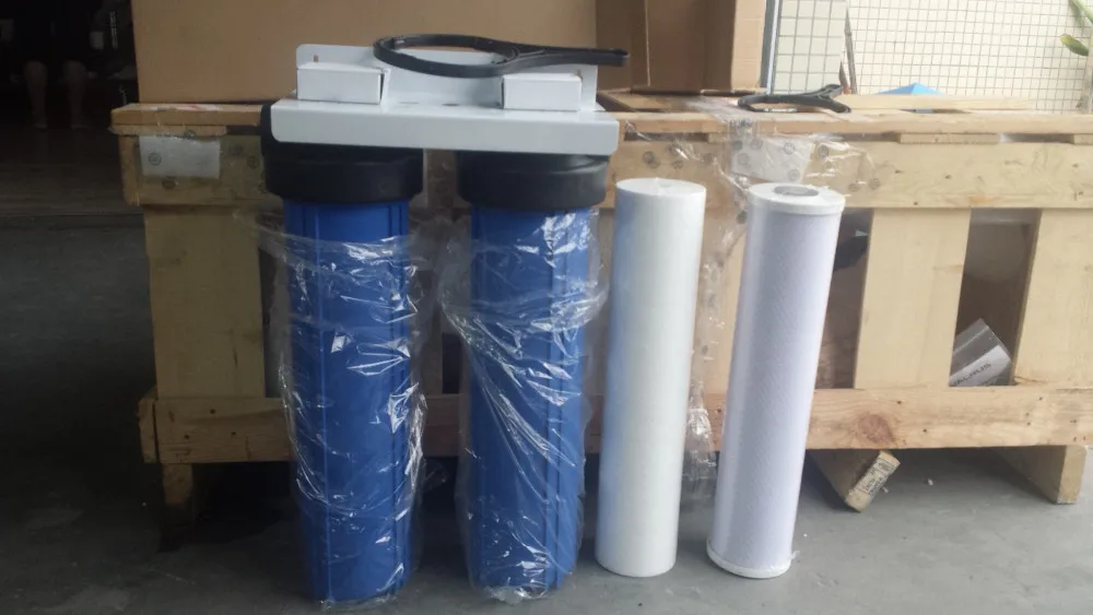 2 stage 20" Jumbo Blue water filter as pre-filter