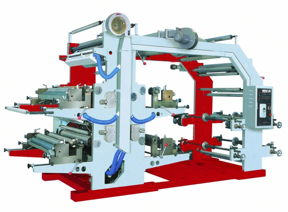 
4 Color PP PE Film Plastic Bag Flexo Printing Machine Price 