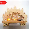 manufacture indoor christmas laser lights,christmas ornament with the nutcracker,Wood Christmas Bridge Led Lights