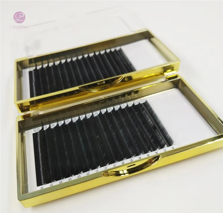 

private label mink lashes extensions professional volume trays handmade loose individual russian volume 0.5 eyelash extension, Black and other colors